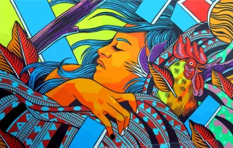 Papel de parede Grafite sleep
