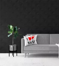 Papel de parede 3D dobras tons preto 3499-8474