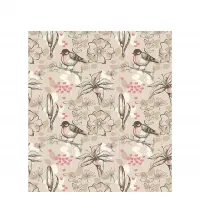 Papel de parede flores e pardais 3500-8479