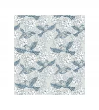 Papel de parede flores e colibris 3501-8481