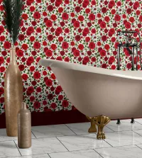 Papel de parede rosas vermelhas 3496-8483