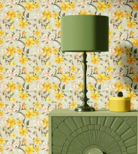 Papel de parede Floral com pequenos lírios 3502-8487