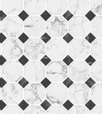 Papel de parede adesivo Mosaico Mármore cinza 3507-8501