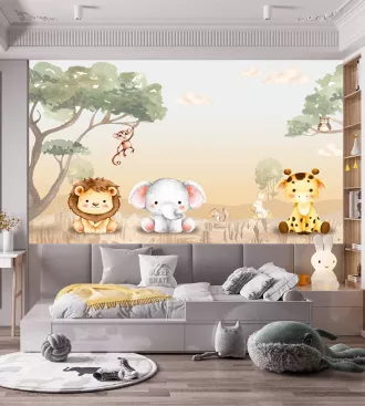 Papel de parede Safari Baby
