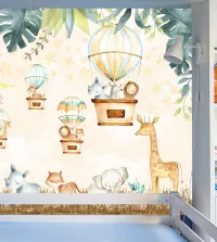 Papel de parede Safari Baby em balões 3515-8527