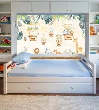 Papel de parede Safari Baby em balões 3515-8528