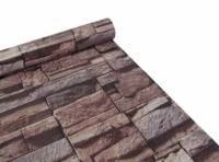Papel de parede textura canjiquinha com pedras bege e marrom 152-853