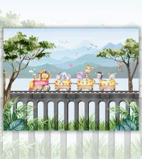 Papel de parede Safari trenzinho 3516-8531