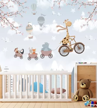 Papel de parede Mural infantil Safari