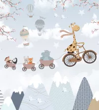 Papel de parede Mural infantil Safari 3519-8541