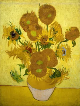 Papel de Parede Os Girassóis por Van Gogh
