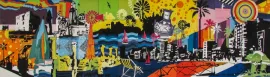 Papel de Parede Grafite So Happy
