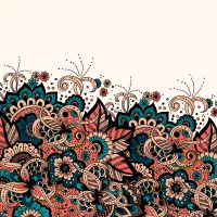 Papel de Parede adesivo pintura e flores
