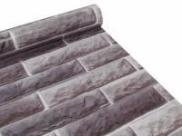 Papel de parede canjiquinha pedras tijolo cinza 159-857