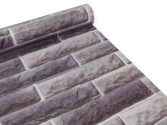 Papel de parede canjiquinha pedras tijolo cinza