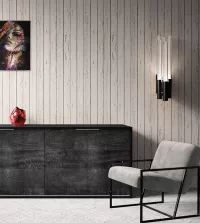 Papel de parede madeira com ripas claras 3555-8623