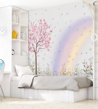 Foto Mural Infantil Arco-íris Soft