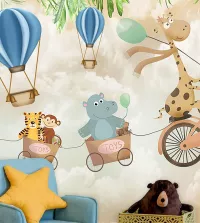 Foto Mural Infantil Safari de animais 3561-8644