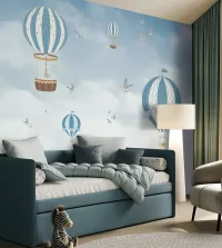 Foto Mural Infantil balões azul 3562-8646