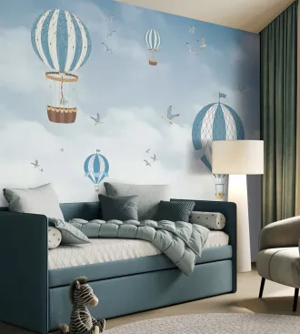 Foto Mural Infantil balões azul