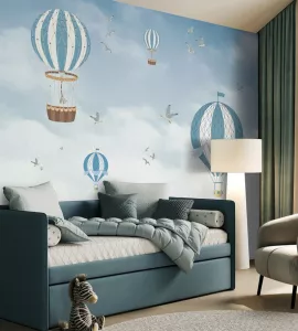 Foto Mural Infantil balões azul