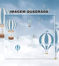 Foto Mural Infantil balões azul 3562-8648