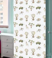 Papel de parede infantil aquarela safari baby 3570-8668