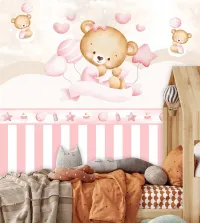 Papel de parede infantil ursinha soft 3572-8673