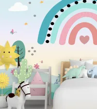 Mural infantil arco íris 3573-8677