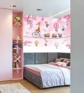 Foto Mural zoo infantil rosa