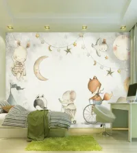 Foto Mural Infantil noite animais 3580-8703