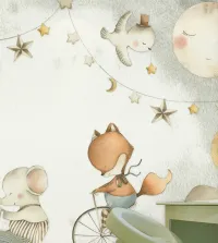 Foto Mural Infantil noite animais 3580-8706