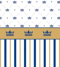 Papel de parede infantil coroa com listrado 3584-8716