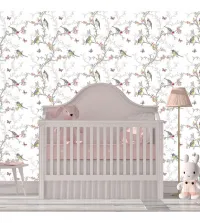 Papel de parede primavera com pássaros 3585-8718