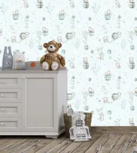 Papel de parede infantil coala 3587-8724