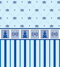 Papel de parede infantil com listras e faixa ursinho 3589-8730