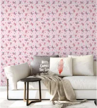 Papel de parede infantil coelhinhos 3596-8746