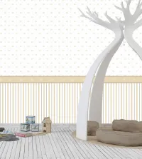 Papel de parede infantil com faixa de coroa 3594-8759