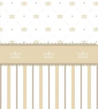 Papel de parede infantil com faixa de coroa 3594-8760