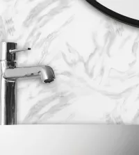 Papel de Parede Marmore Carrara Branco com cinza 3631-8846