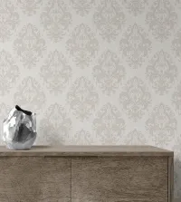 Papel de parede arabesco tons em bege 3633-8855
