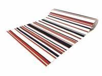 Papel de parede listrado vermelho preto e branco horizontal 583-902