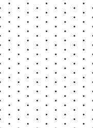 Papel meia parede poá com fundo branco e bolinhas pretas
