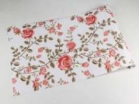 Papel de parede floral com rosas vermelhas
