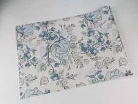 Papel de parede floral com flores azuis 356-982