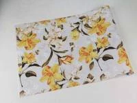 Papel de parede floral com flores amarela 352-983