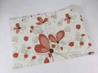 Papel de parede Floral com flores vermelhas e fundo amarelo 382-985