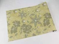 Papel de parede floral swirl em tons de verde 512-997